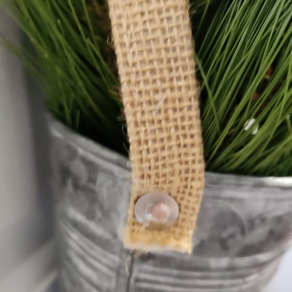 Faux Greenery and Berries in Galvanized Wall/Decor Pocket/Holiday Decor - Picture 6 of 10